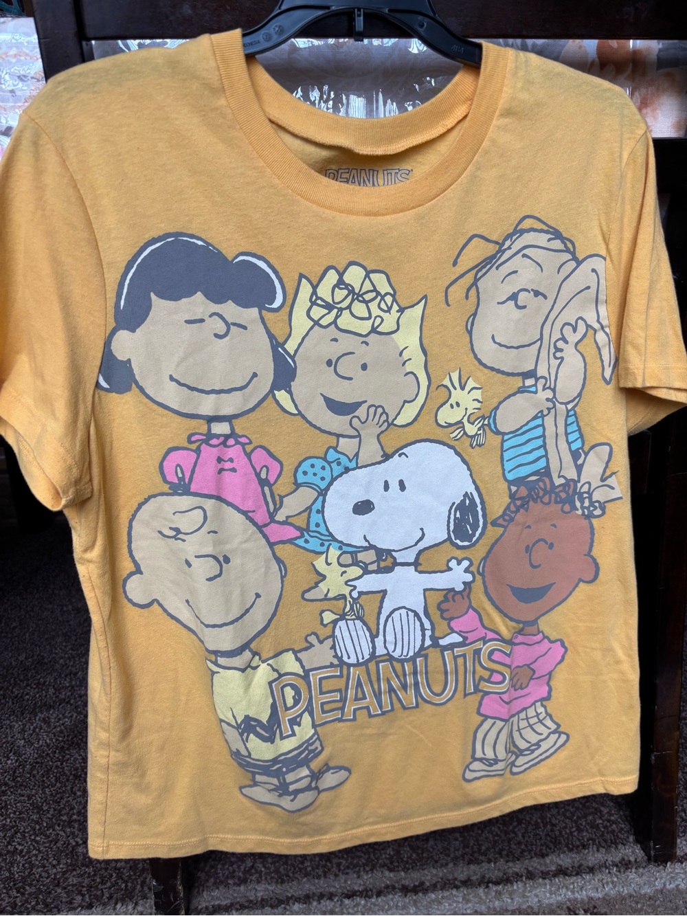 Peanuts Yellow Graphic Tee with Snoopy & Friends